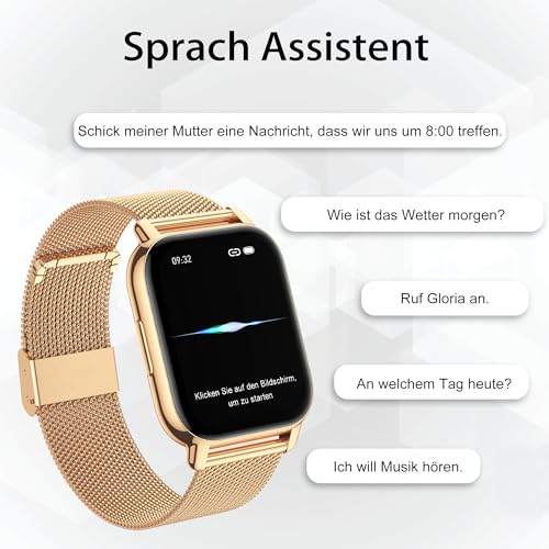 Popglory Smartwatch Herren Damen
